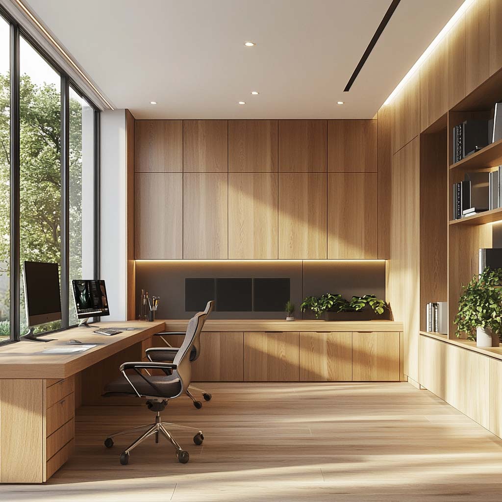 Custom Home Office Workspace