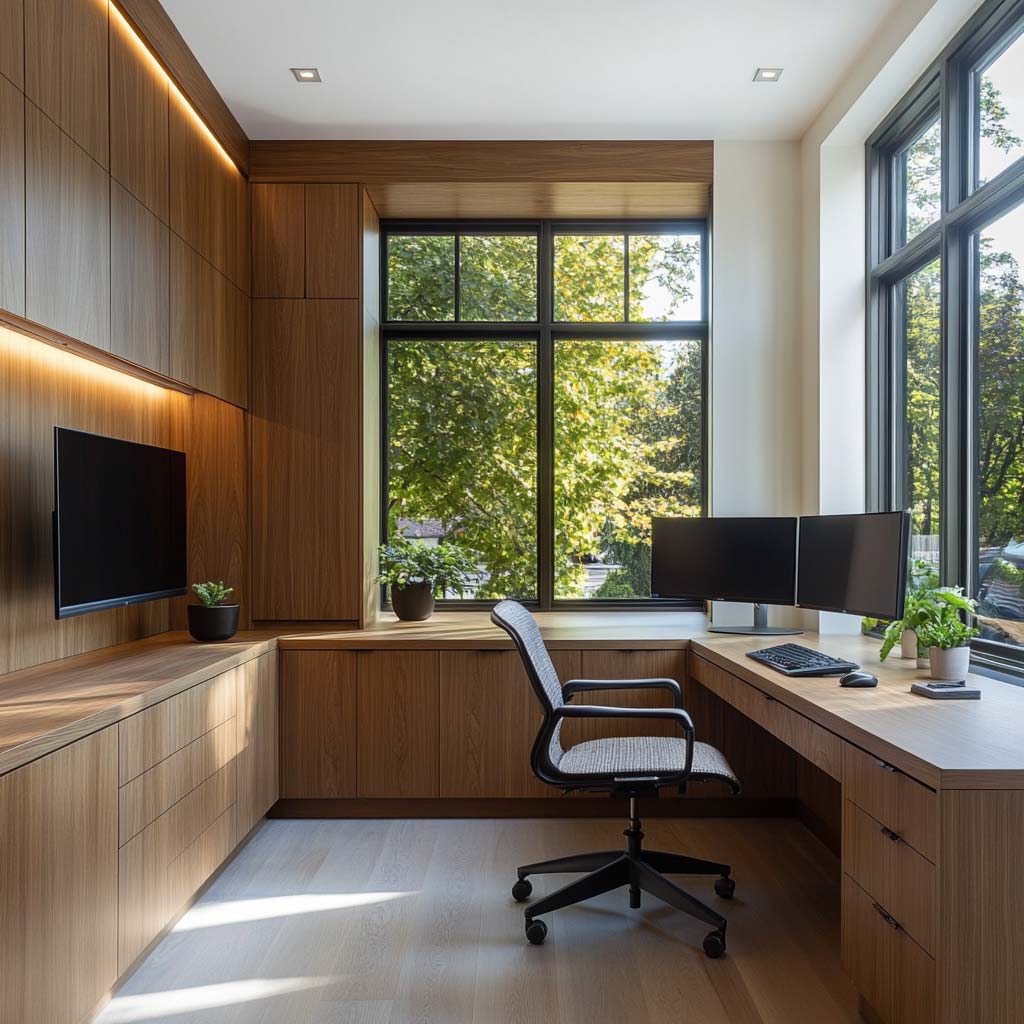 Custom Home Office Workspace