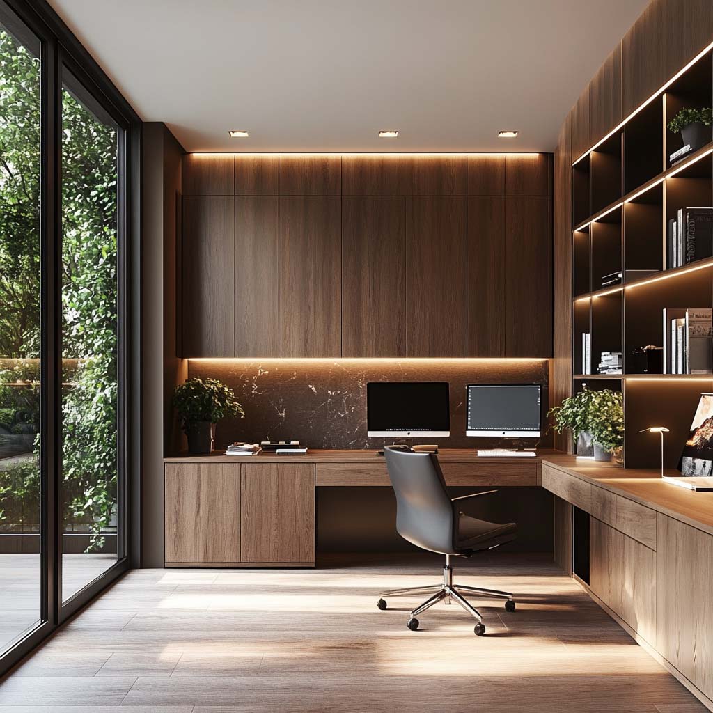 Custom Home Office Workspace